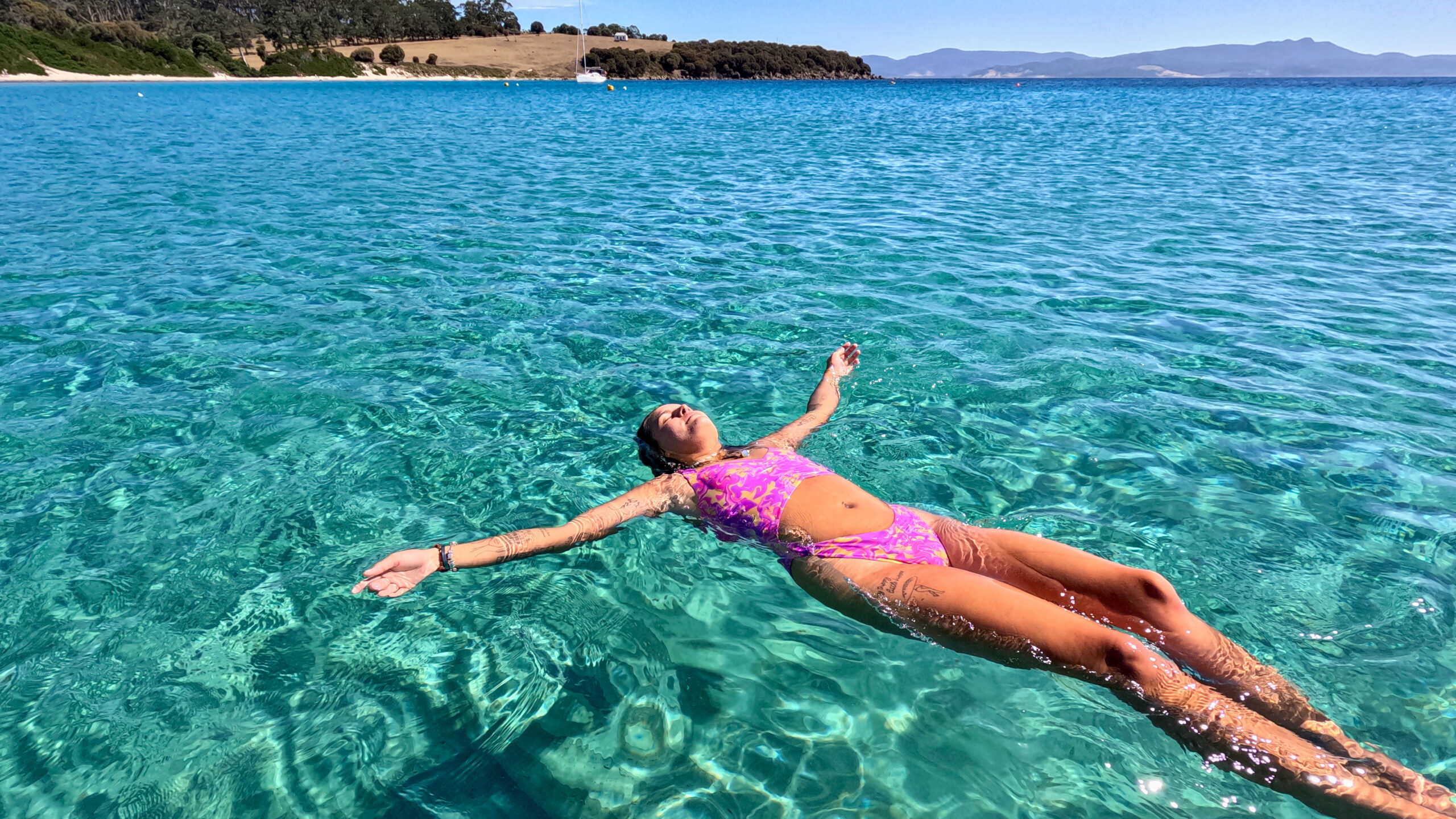 swimming at maria island